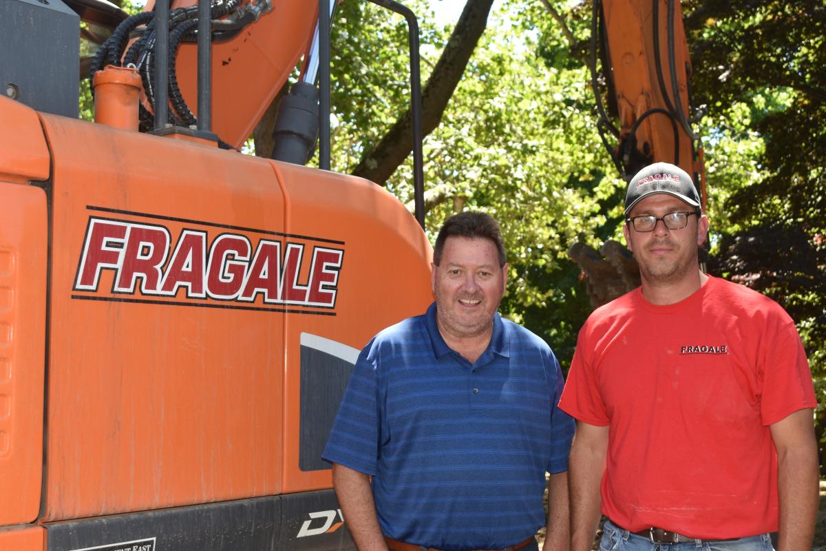 Dan Clifford (Left) from Equipment East with Carlo Fragale (Right) from Fragale Building Corporation