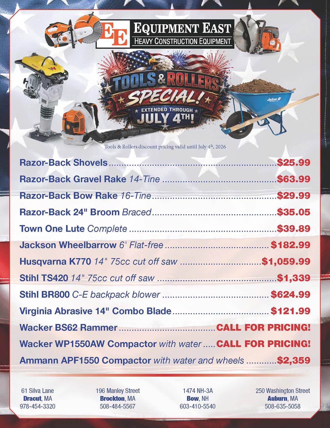 Tools and Rollers 4th of July Sale page 1
